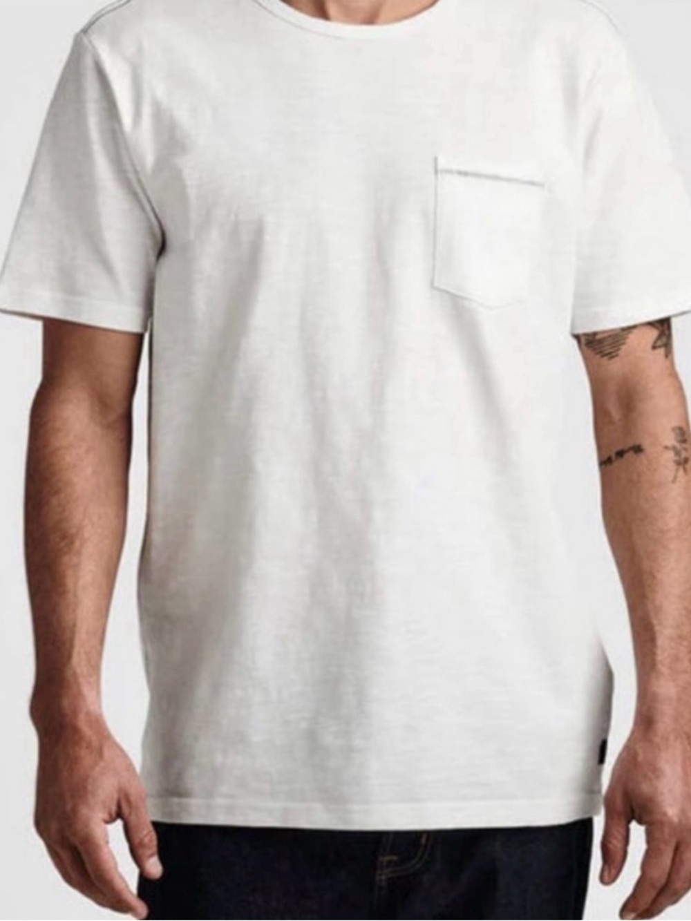 Roark Organic Cotton White Pocket T Shirt